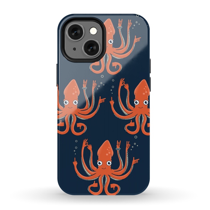 iPhone 13 mini StrongFit Signals Octopus  by Coffee Man