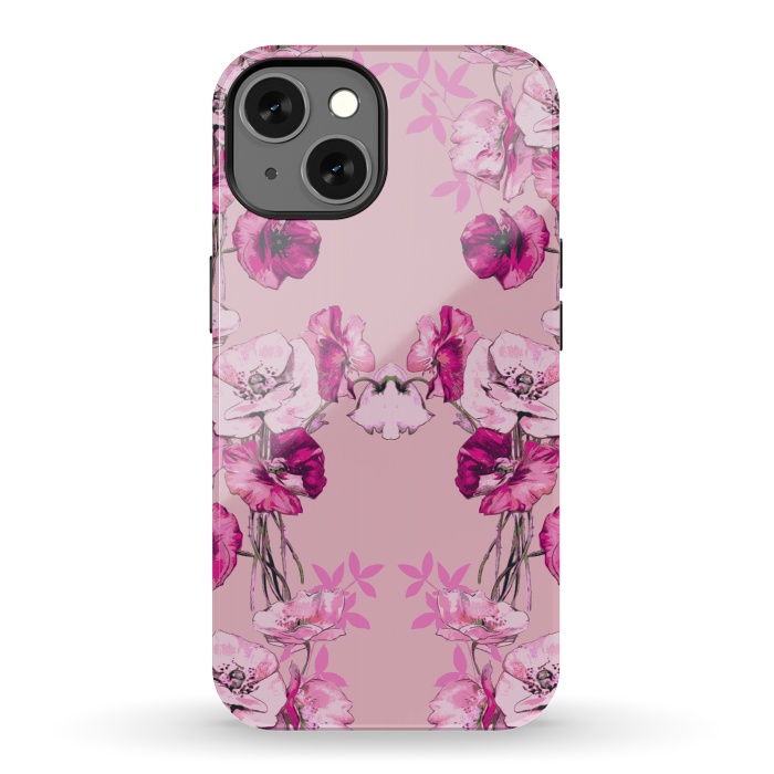iPhone 13 StrongFit Dramatic Florals (Pink) by Zala Farah