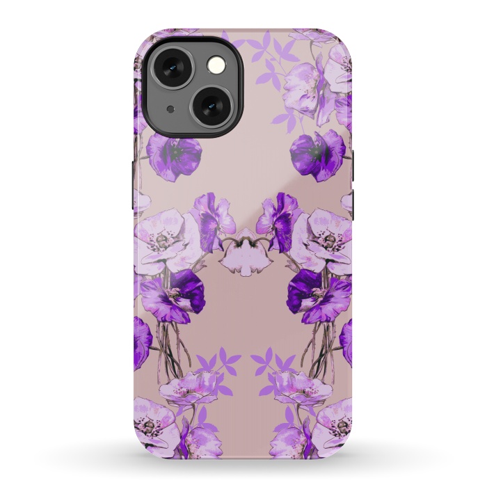 iPhone 13 StrongFit Dramatic Florals (Purple) by Zala Farah