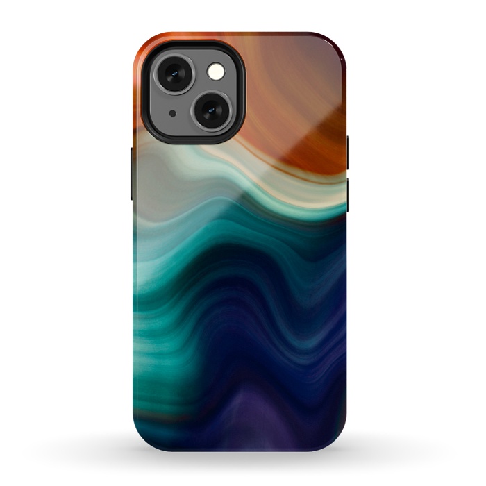 iPhone 13 mini StrongFit Color Wave by CatJello