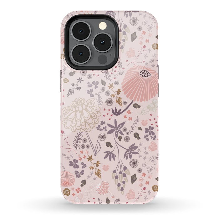 iPhone 13 pro StrongFit Field of Flowers by Paula Ohreen