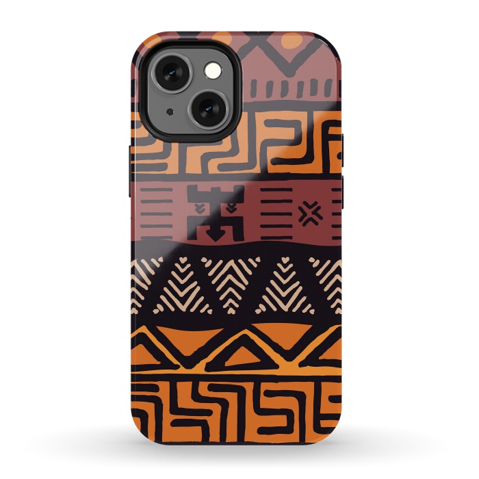 iPhone 13 mini StrongFit Tribal ethnic geometric pattern 021 by Jelena Obradovic