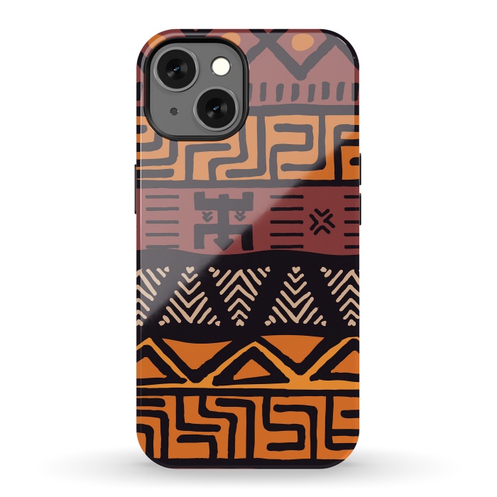 iPhone 13 StrongFit Tribal ethnic geometric pattern 021 by Jelena Obradovic