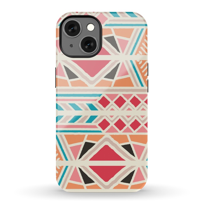 iPhone 13 StrongFit Tribal ethnic geometric pattern 025 by Jelena Obradovic