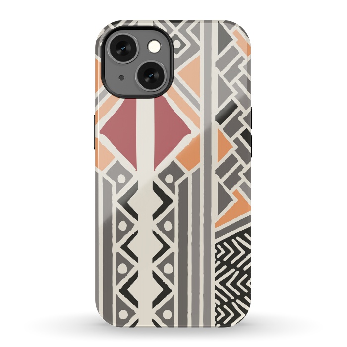 iPhone 13 StrongFit Tribal ethnic geometric pattern 034 by Jelena Obradovic