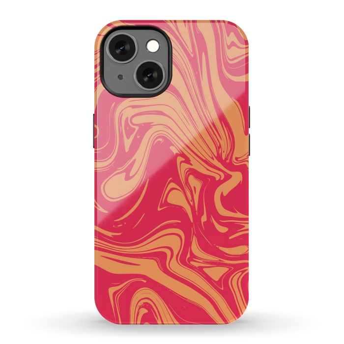 iPhone 13 StrongFit Liquid marble texture design 031 by Jelena Obradovic