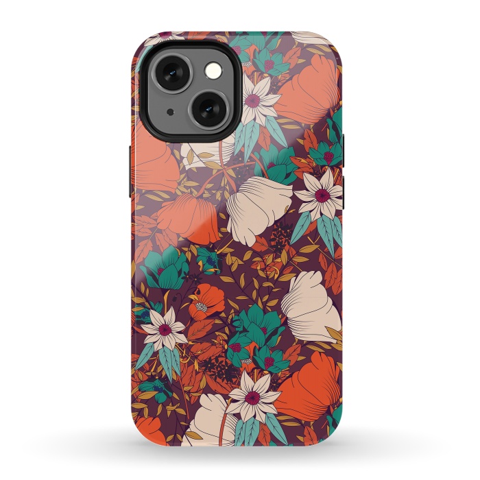 iPhone 13 mini StrongFit Botanical pattern 010 by Jelena Obradovic