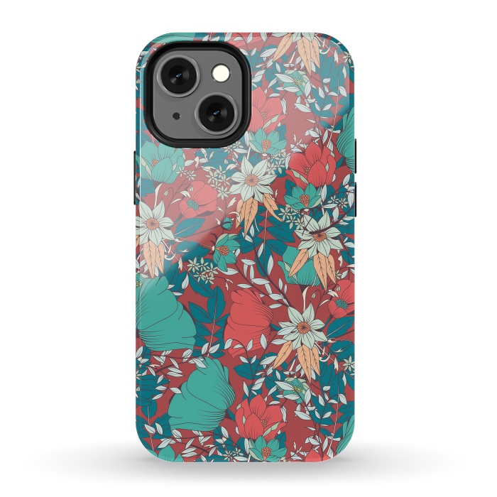 iPhone 13 mini StrongFit Botanical Pattern 014 by Jelena Obradovic