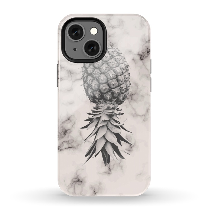 iPhone 13 mini StrongFit Marble Texture Seamless Pattern Pineapple 052 by Jelena Obradovic