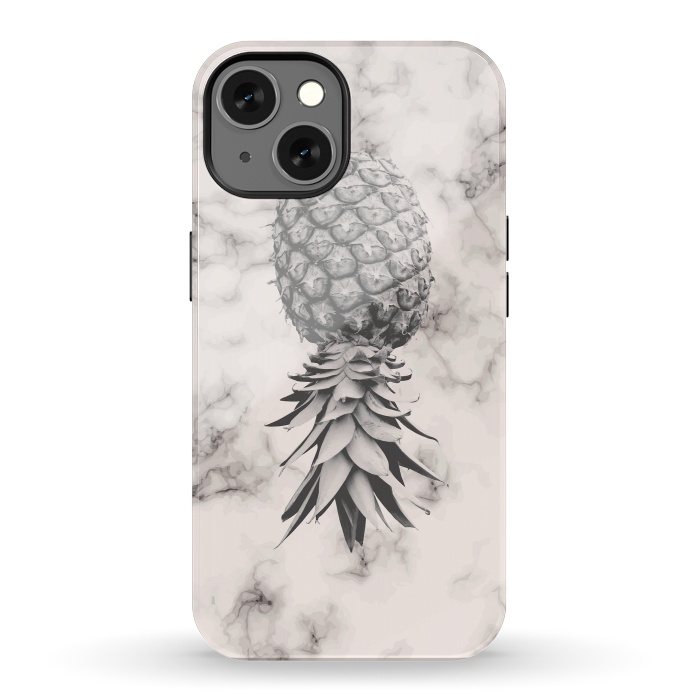 iPhone 13 StrongFit Marble Texture Seamless Pattern Pineapple 052 by Jelena Obradovic