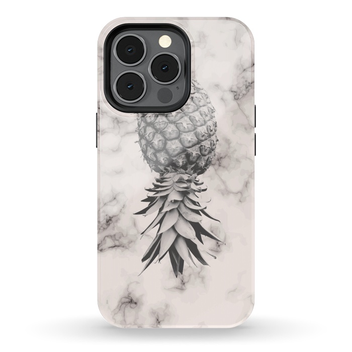 iPhone 13 pro StrongFit Marble Texture Seamless Pattern Pineapple 052 by Jelena Obradovic