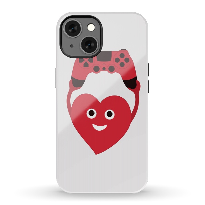 iPhone 13 StrongFit Cute Geek Gamer Heart by Boriana Giormova