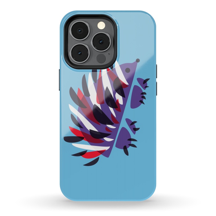 iPhone 13 pro StrongFit Abstract Colorful Hedgehog by Boriana Giormova