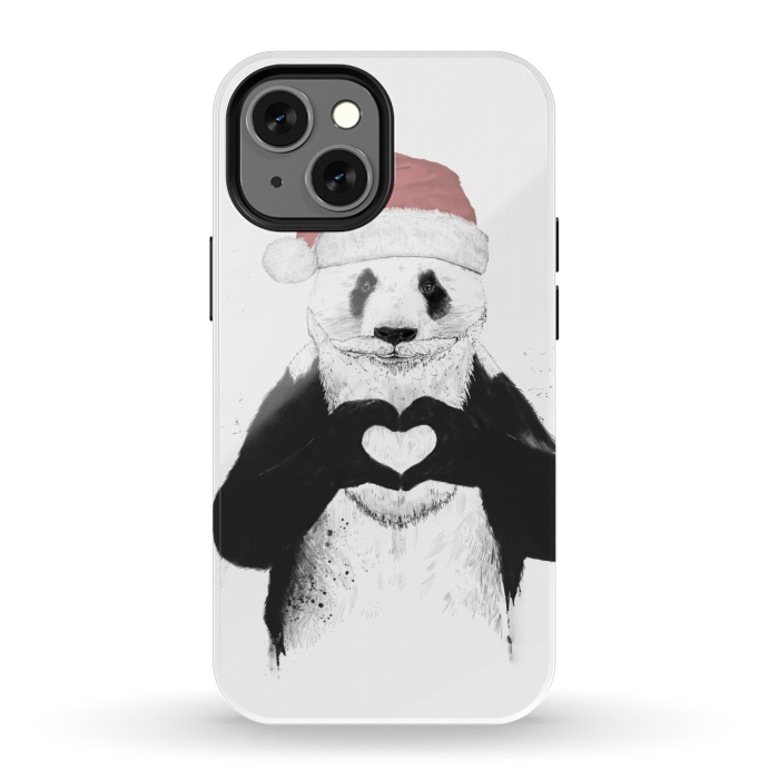 iPhone 13 mini StrongFit Santa panda by Balazs Solti
