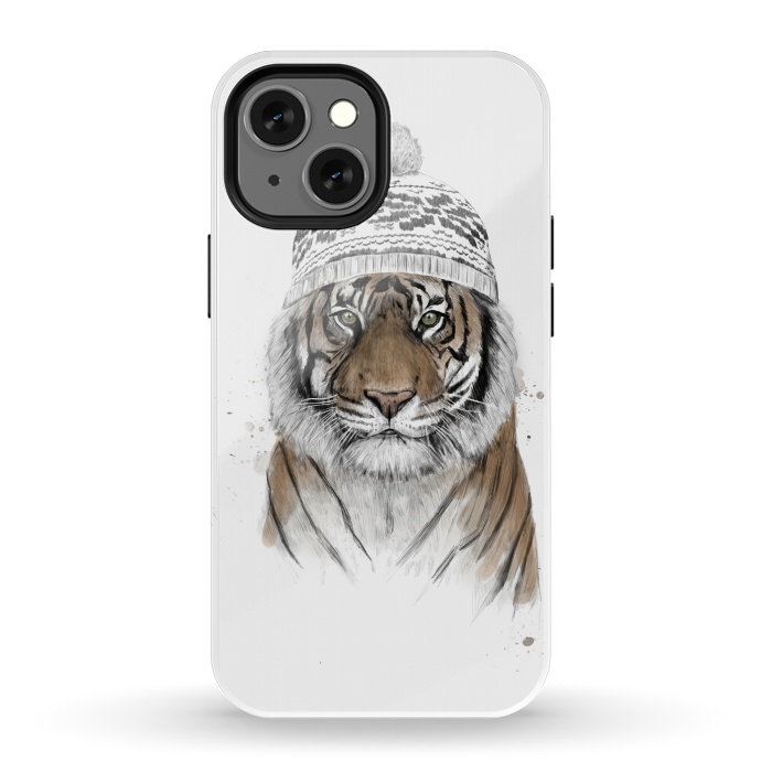 iPhone 13 mini StrongFit Siberian tiger by Balazs Solti