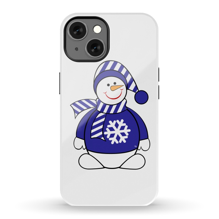 iPhone 13 StrongFit Cute snowman by Martina