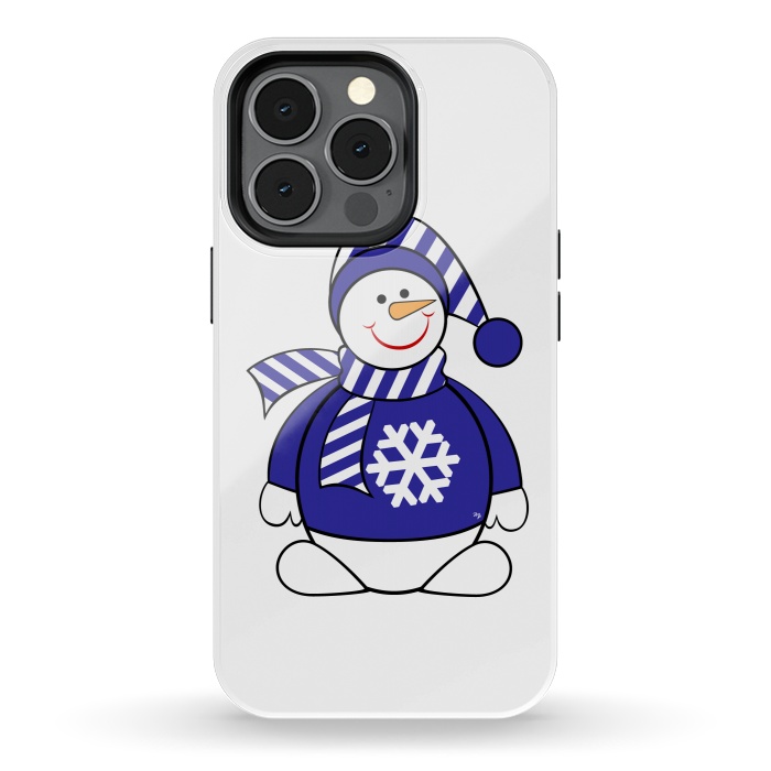iPhone 13 pro StrongFit Cute snowman by Martina