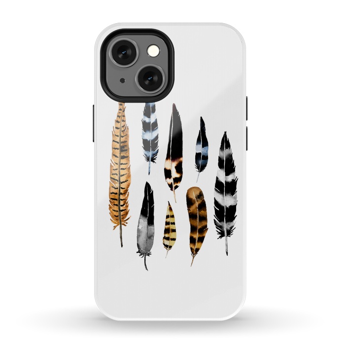 iPhone 13 mini StrongFit Feather Collage  by Amaya Brydon