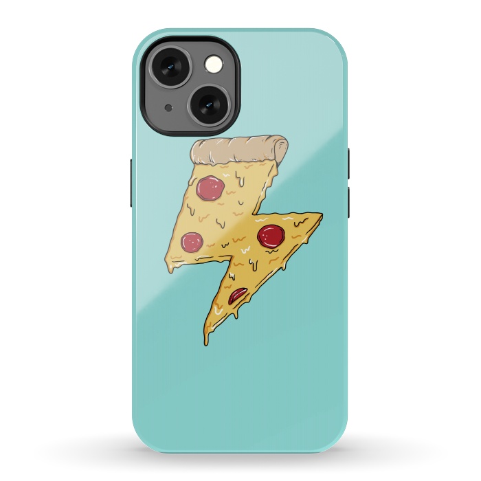 iPhone 13 StrongFit Pizza power green by Coffee Man