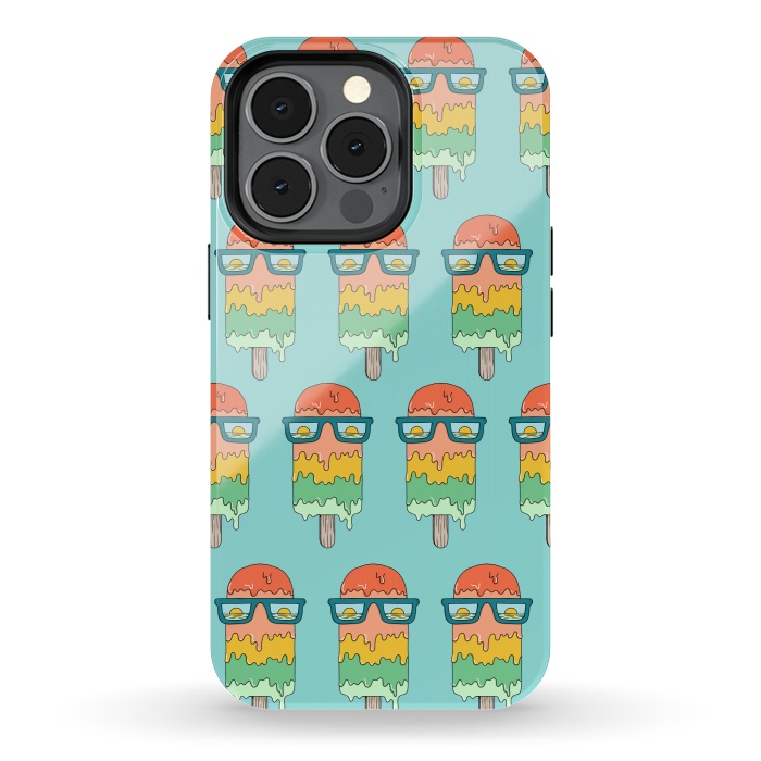 iPhone 13 pro StrongFit Hot Ice Cream pattern green by Coffee Man