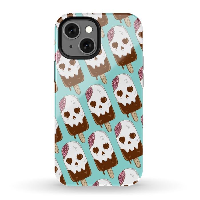 iPhone 13 mini StrongFit Skull Ice Cream Pattern by Coffee Man