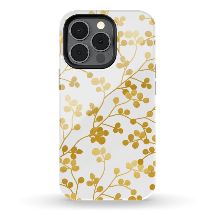 iPhone 13 pro StrongFit Golden Vines by Uma Prabhakar Gokhale