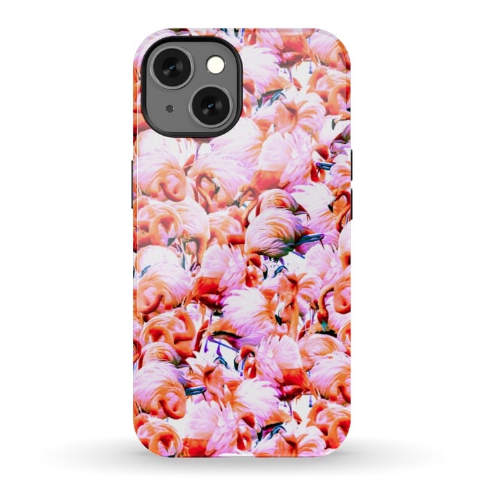 iPhone 13 StrongFit Dream of pink flamingos by Mmartabc