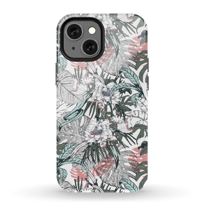 iPhone 13 mini StrongFit Tropical wild jungle paradise by Mmartabc