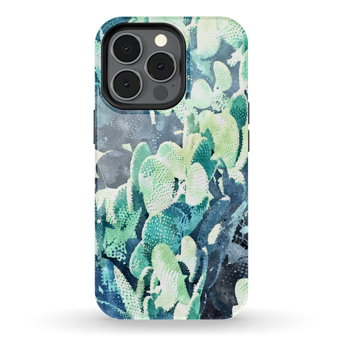 iPhone 13 pro StrongFit Watercolor Cactus v3 by Uma Prabhakar Gokhale