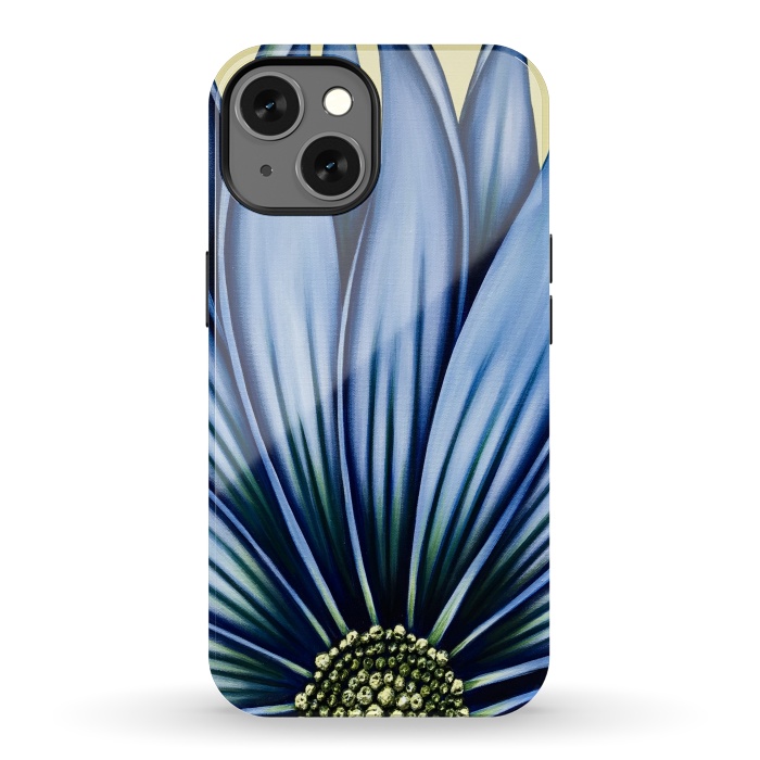 iPhone 13 StrongFit Blue Daisy by Denise Cassidy Wood