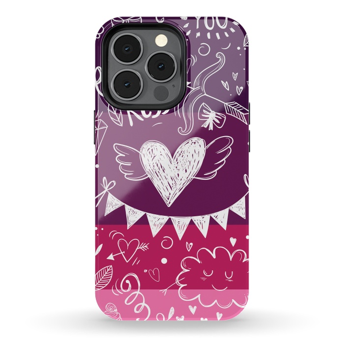 iPhone 13 pro StrongFit Love in four colors by Rossy Villarreal