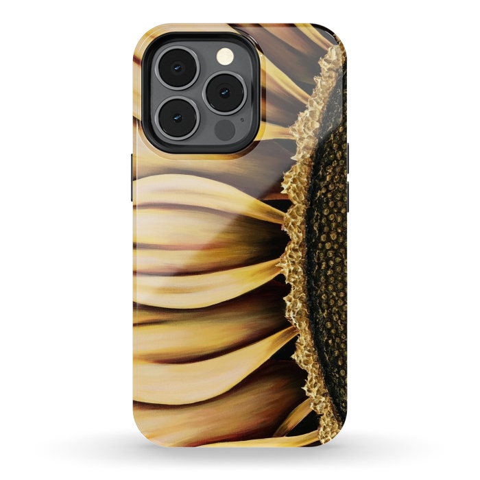 iPhone 13 pro StrongFit Sunflower by Denise Cassidy Wood