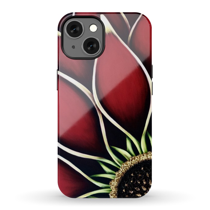 iPhone 13 StrongFit Red Dahlia by Denise Cassidy Wood