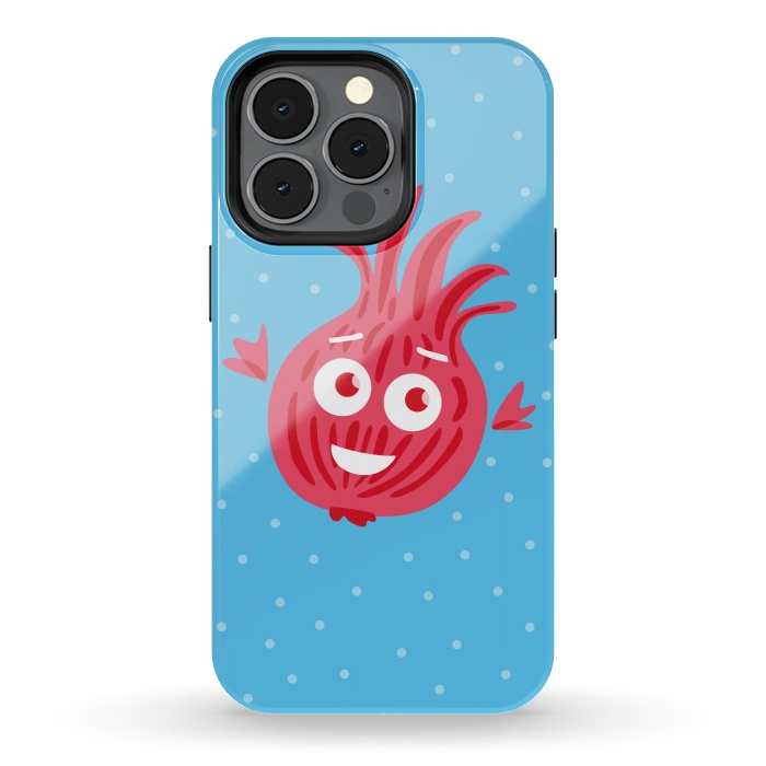 iPhone 13 pro StrongFit Cute Red Onion Character by Boriana Giormova