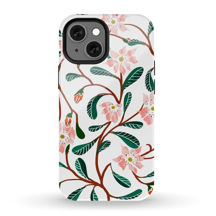iPhone 13 mini StrongFit Floral Deco by Uma Prabhakar Gokhale