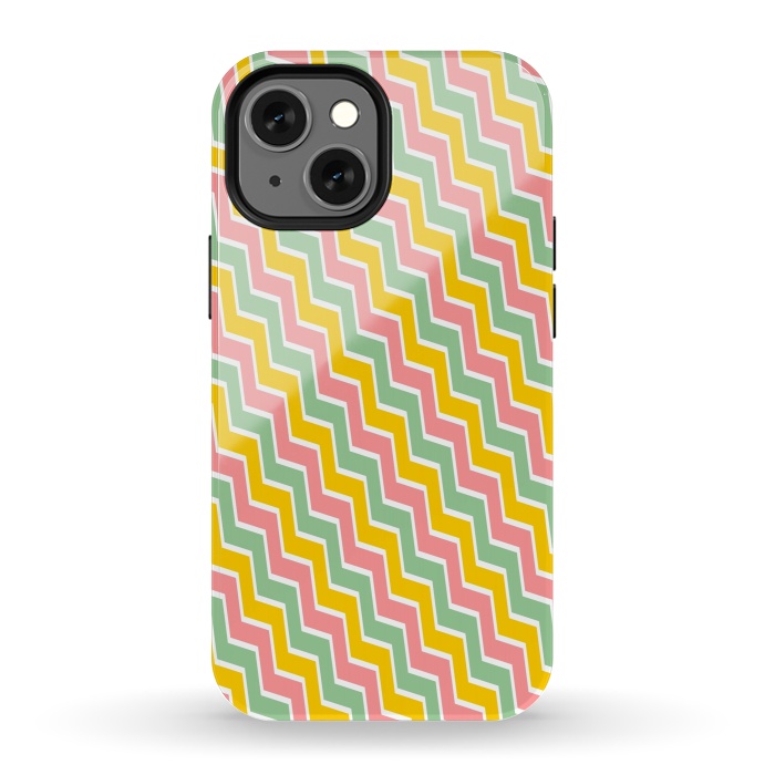 iPhone 13 mini StrongFit Colorful Chavron by Dhruv Narelia