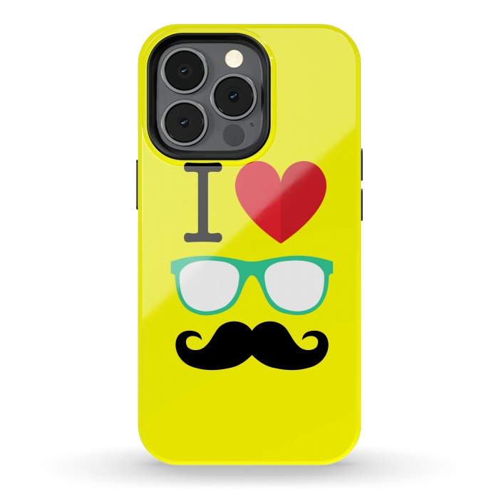 iPhone 13 pro StrongFit I Love Moustache by Dhruv Narelia