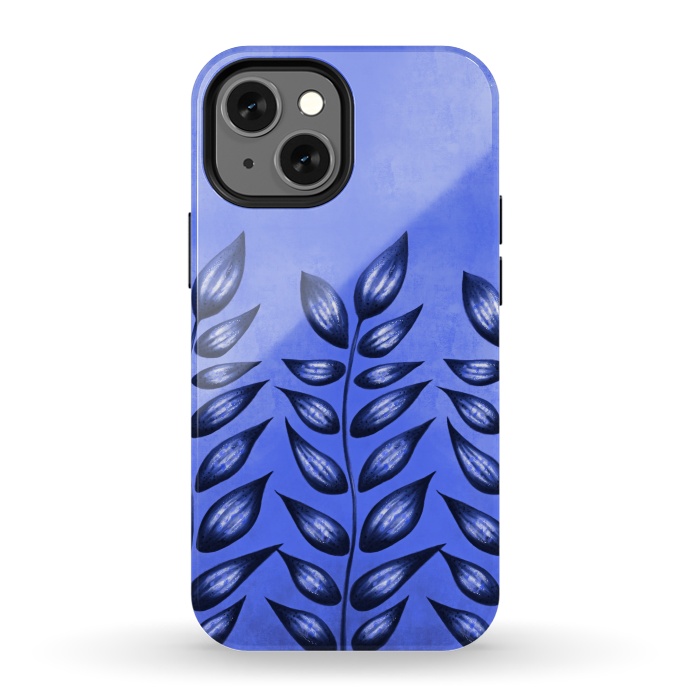 iPhone 13 mini StrongFit Beautiful Decorative Blue Plant With Pointy Leaves by Boriana Giormova