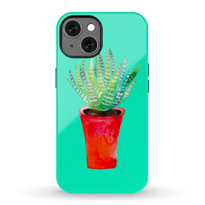 iPhone 13 StrongFit Potted Succulent  by Amaya Brydon