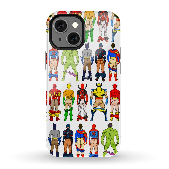 iPhone 13 mini StrongFit Superhero Butts by Notsniw