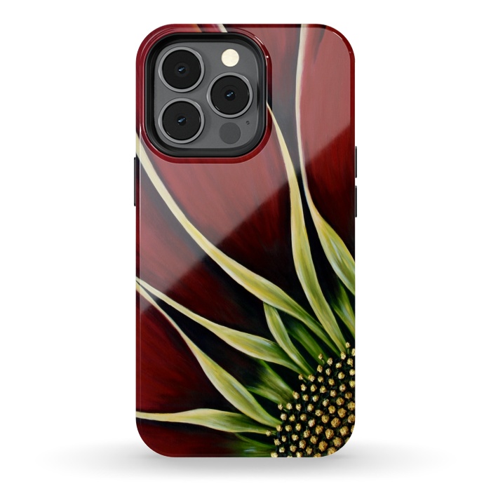 iPhone 13 pro StrongFit Red Gazania II by Denise Cassidy Wood