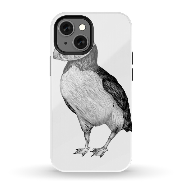 iPhone 13 mini StrongFit Little Puffin by ECMazur 