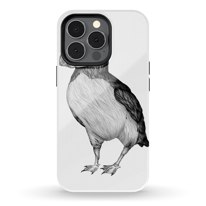 iPhone 13 pro StrongFit Little Puffin by ECMazur 