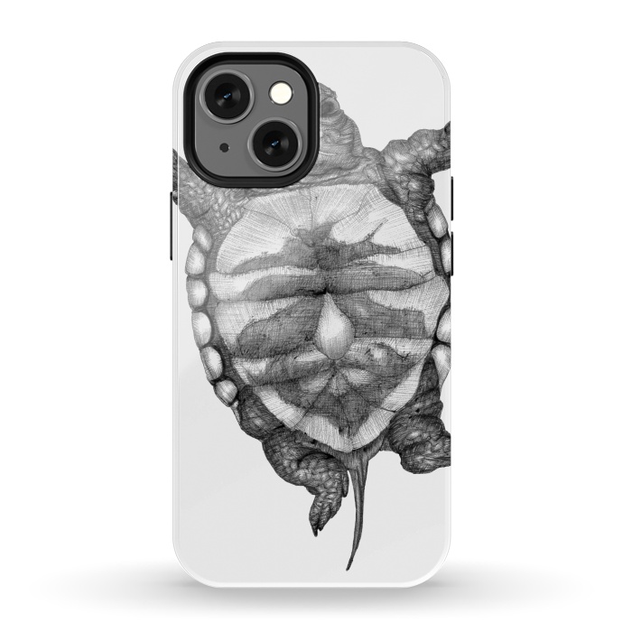 iPhone 13 mini StrongFit Little Baby Turtle  by ECMazur 