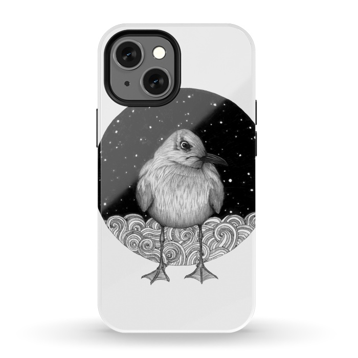iPhone 13 mini StrongFit Seagull on a Starry Night by ECMazur 