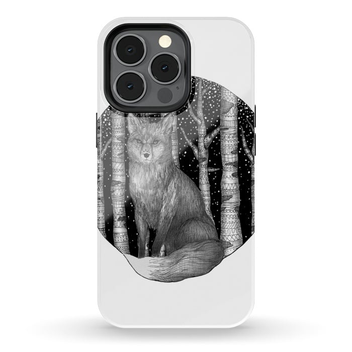 iPhone 13 pro StrongFit Fox and Forest by ECMazur 