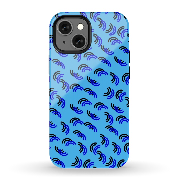 iPhone 13 mini StrongFit blue pattern by MALLIKA