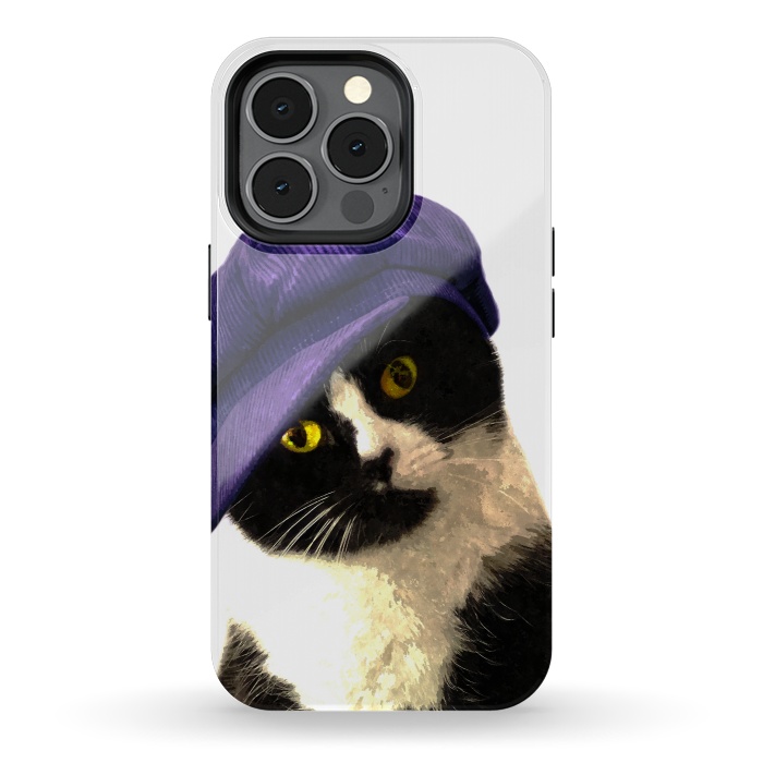 iPhone 13 pro StrongFit Cute Cat Blue Hat by Alemi