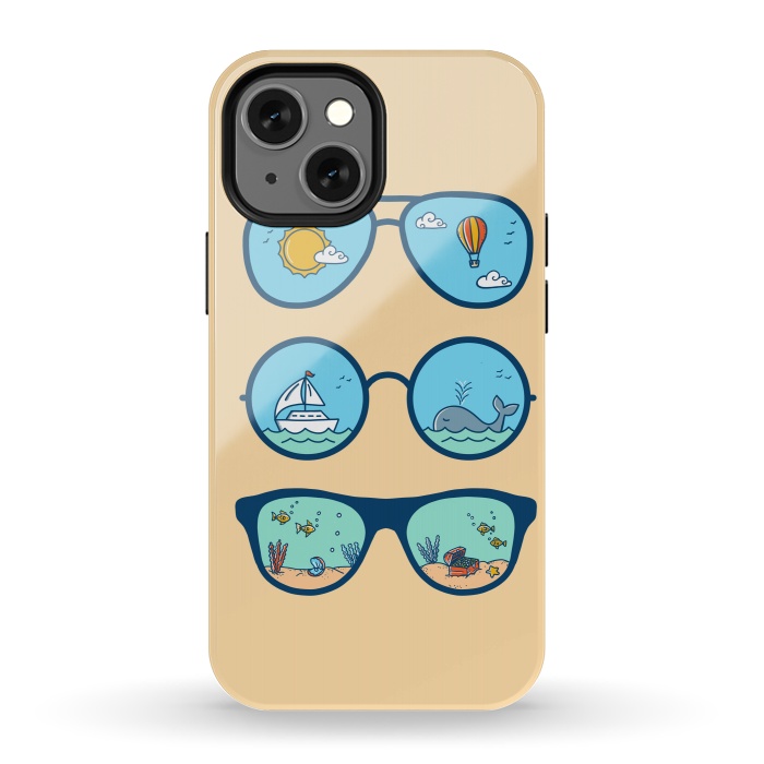 iPhone 13 mini StrongFit Sunglasses Landscape-2 by Coffee Man