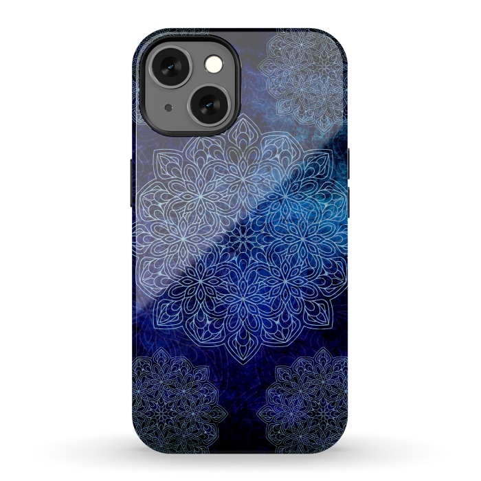 iPhone 13 StrongFit Blue Mandala  by Rossy Villarreal